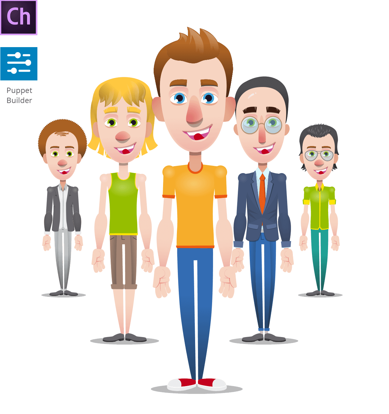 Male Adobe Character Animator Puppet Builder